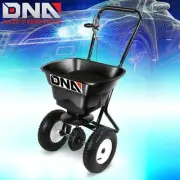80 LBS 29 L w/ 12" Tires Seeding Fertilizing Salting Adjustable Spreader Black