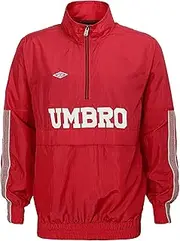 [UMBRO] Boy's Youth (8-18) In Goal Pullover Jacket, Vermillion/Black Large 14-16