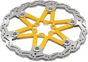 Motorcycle Front Rear Brake Disc Rotor Set Stainless Steel Motorcycle Brake Disc Disk Rotor For Talaria Sting Electric Dirt Bike Off-road(Yellow Front)