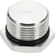 uxcell BSPP Pipe Plug Fitting, 304 Stainless Steel G3/4 Male Outer Hex Thread for Plumbing Fixed with Sealing Rubber Ring