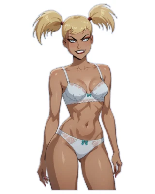 1380 Harley Quinn Sticker, Waterproof, Laminated, Pinup