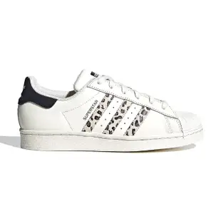 【adidas 愛迪達】Superstar Originals 女鞋 米白色 貝殼 豹紋 運動 休閒鞋 IF7615