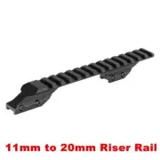 New 3/8" Dovetail 11mm to 20mm Picatinny Rail Adapter Scope Mount High Riser