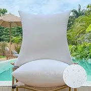 OTPIPCS 60 x 60 Outdoor Cushion Insert Set of 2 Large Square Patio Furniture Pillows for Porch Couch Fall 24 x 24 Throw Pillow Inserts Decorative Stuffer Cushions Waterproof White Sofa Cushion