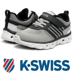 鞋大王K-SWISS 55890-091 黑X灰 單黏帶多功能運動鞋(童鞋)/特價出清/ 725K