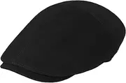 [ZLYC] Men Cotton Flat Cap Lightweight Ivy Irish Cabbie Driving Hat Summer Newsboy Hats