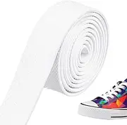 BENECREAT 1 m Shoe Sole Edge Strip, 25.5 mm White Trainer Rubber Sole Edge, Canvas Shoe Edge Rubber Band for Repair of Trainers, Sports Shoes