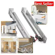 Adjustable Undermount Drawer Slides, 21 Inch - Soft-Close & Noise-Reducing, Pair