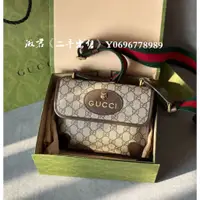 在飛比找蝦皮購物優惠-二手出售 GUCCI 古馳 GG Supreme 雙面 虎頭