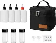 ieron Outdoor BBQ Spice Jars Set, Portable Spice Jars Organizer Container Set for Camping Use Spice Container for Camping Use with Storage Bag, Spice Set for