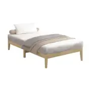 NNEED Bed Frame Single Size Pine Wood Bed Base