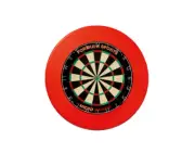Formula Sports Micro Band 3 Dart Board and Winmau Plain Red Dartboard Surroun...