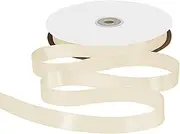 Gliberli Ivory Satin Ribbon 5/8 inch X 100 Yards Fabric Large Ribbons for Gift Wrapping Bows Bouquet Sewing Craft Home Decor Hair Floral