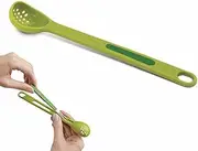 2-Piece Scoops and Pick Jar Spoon and Fork, for Olives in Jars,Spoons for Olives,Olive Fork,Spoon for Olives - Green