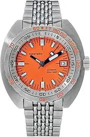 [Sugess] V4 42MM SUB300T Diver 200m Water Resistant LUME Date Sport Automatic Mechanical Mens Watch DOX01, Orange, Classic