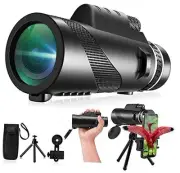 80x100 Monocular-Telescope High Powered for Smartphone Monoculars for Adults