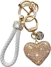 [FXUP] TX-INNO AUTO Crystal Car Keychain for Women with Sparkly Rhinestone Heart Shape Keychains Accessories, Pretty Keychain for Girls, Birthday Christmas Easter Valentines Day Mothers Day Gifts