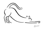 PABLO PICASSO * LINE DRAWING CAT QUALITY CANVAS ART PRINT