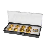 Carbatec Router Template Guide Set 9pce Solid Brass Guides - Metric