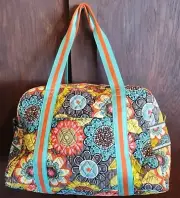Vera Bradley Flower Shower Overnight Diaper Duffle Bag Tote Floral Quilted Zip