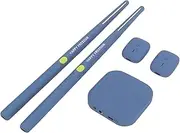 Virtual Reality Drum Set, 3D Motion Sensing Air Drum Rock Beat Rhythm Stick, Portable Electronic Drum Set, for Beginners Children Adults (Blue)