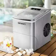 Portable Ice Cube Maker Commercial Countertop Machine LED Control Panel Silver