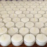 White Beeswax Tealights BULK 100% Pure Natural Candles / USA Honey Tea Lights