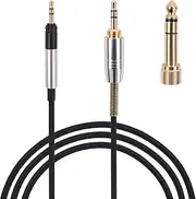 HD560s Cable with Lock Connector Replacement 3.5mm&6.35mm to 2.5mm AUX Extension Cords Compatible with Sennheiser HD558 HD518 HD598 HD598SE HD598Cs HD598SR HD599 HD569 HD579 Headphones (6.6ft)