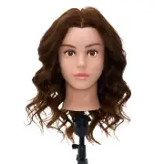 100% Human Hair Mannequin Head Hair Styling Training Head Cosmetology Manikin AU