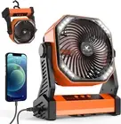 Rechargeable Camping Fan and LED Lantern with 20000mAh Battery, 4 Speeds