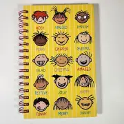 Hardcover Spiral Notebook Antioch Journal Emotions Feelings Faces 160 Pg