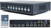 4 Channels Video Quad Video Image Multiplexer Processor for CCTV Surveillance Cameras, with Functions of Digital Zoom, Video Freezing, Video Loss Alarm, Motion Detection, Support Audio in/Out
