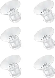 Flange Inserts 19mm 6PCS Compatible with Momcozy S9/S9pro/S10/S12/S12pro/Spectra/Medela/TSRETE 24mm Shields/Flanges Wearable Breast Pump,Reduce 24mm Tunnel Down to Correct Size