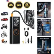 Portable Air Compressor Tire Inflator Digital Pressure Gauge Cordless Pump