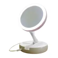 在飛比找蝦皮商城優惠-雙面LED放大化妝鏡 10倍鏡面 360度旋轉 LED補光燈