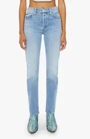 MOTHER The Tomcat Skimp High Waist Straight Leg Jeans in All Over The Map at Nordstrom, Size 27