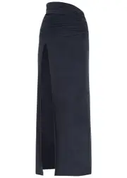 Knwls Ruched Cut-out Stretch-jersey Maxi Skirt - Navy - S (UK8-10 / S) S (UK8-10 / S)