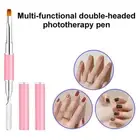 2 in 1 Dual Head Nail Art Tool Nail Pen Poly Nail Gel Brush and Picker Brush Pen