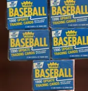 (5) 1990 Fleer Update Factory Sealed Sets - FRANK THOMAS - Rookie Card