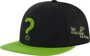 [Concept One] DC Comics Batman Baseball Cap, The Riddler Adult Snapback Hat with Flat Brim, Black, One Size, Black, One Size