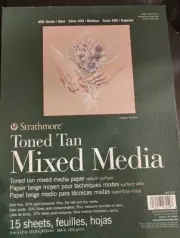 Strathmore Toned Mixed Media Pad 9x12 Tan 15 sheets
