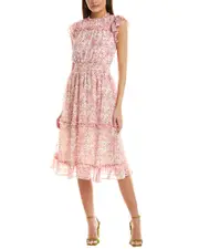 CeCe Smocked Waist Midi Dress