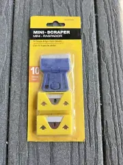 Mini Scraper 10 Single Edge Razor Blades *Blue and Yellow*
