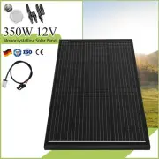 12V 350W Solar Panel Kit Mono Fixed Home Caravan Camping Power Charging Battery