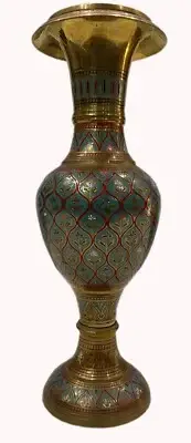 12"Designer Flower Vase Brass Article Showpiece Gift Item