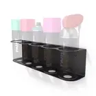 3.3 In. X 15.2 In. X 3.7 In.Black Steel Garage Wall Shelf Five Spray Can Holder