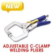 Locking C-Clamp Welding Pliers Swivel Jaw Pad Vise Grip 6in/9in/11in Fixed Clamp
