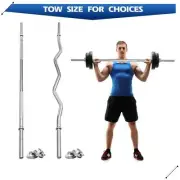 120/150CM Curl Barbell Bar Bench Press Home Gym Exercise Ez Fitness 25mm Weights