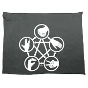 Rock Paper Scissors White - Funny Novelty Soft Sport Microfiber Towel