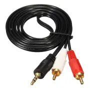 1.5M Male to 2RCA AV Male Stereo Audio Cable AUX Cable